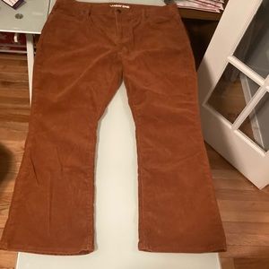 Lands End Burnt Orange Mid Rise Bootcut Corduroy Pants. Size 16P